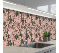 KitchenYeah© Splashback for kitchen 24"x197" / 60x500 cm self-adhesive Back Splashes Kitchens Splash Guard Decor Peonies - Botanical - Bird