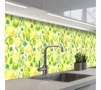 KitchenYeah© Splashback for kitchen 24"x197" / 60x500 cm self-adhesive Sink Splash Splatter Guard Splashbacks Walls Lemon - Yellow - Lime - Green