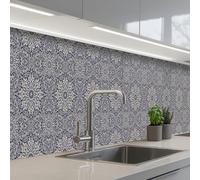 KitchenYeah© Splashback for kitchen 24"x197" / 60x500 cm self-adhesive Sink Splash Splatter Guard Splashbacks Walls Mandala - Flowers - Vintage - Patterns