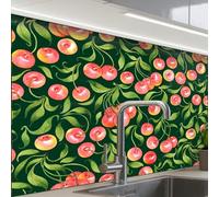 KitchenYeah© Splashback for kitchen 24"x32" / 60x80 cm self-adhesive Back Splashes Kitchens Splash Guard Decor Green - Red - Cherry - Leaves