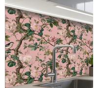 KitchenYeah© Splashback for kitchen 24"x32" / 60x80 cm self-adhesive Back Splashes Kitchens Splash Guard Decor Peonies - Botanical - Bird