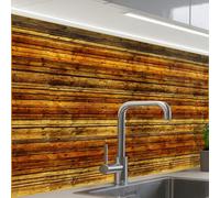 KitchenYeah© Splashback for kitchen 24"x32" / 60x80 cm self-adhesive Back Splashes Kitchens Splash Guard Decor Vintage - Wood - Patterns - Shelves