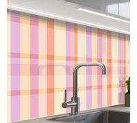 KitchenYeah© Splashback for kitchen 24"x32" / 60x80 cm self adhesive Sink Splash Splatter Guard Backsplash Decor Pastel - off pattern - Geometric