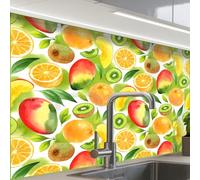 KitchenYeah© Splashback for kitchen 24"x32" / 60x80 cm self-adhesive Sink Splash Splatter Guard Splashbacks Walls Kiwi - Orange - Mango - Peach