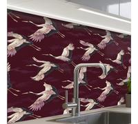 KitchenYeah© Splashback for kitchen 24"x32" / 60x80 cm self-adhesive Sink Splash Splatter Guard Splashbacks Walls Crane - Classic - Bordeaux