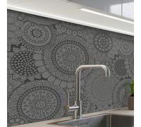 KitchenYeah© Splashback for kitchen 24"x32" / 60x80 cm self-adhesive Wall Protector Decor Panels Cooker Backsplash Design - Bohemian - Sunflower