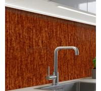 KitchenYeah© Splashback for kitchen 24"x32" / 60x80 cm self-adhesive Wall Protector Splash Back Cooker Backsplash Red - Brown - Metal - Rust