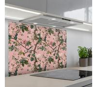 KitchenYeah© Splashback for kitchen 24"x35" / 60x90 cm self-adhesive Back Splashes Kitchens Splash Guard Decor Peonies - Botanical - Bird