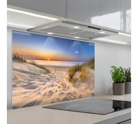 KitchenYeah© Splashback for kitchen 24"x35" / 60x90 cm self-adhesive Back Splashes Kitchens Splash Guard Decor Dune - Sunset - Horizon - Beach - Grass