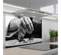 KitchenYeah© Splashback for kitchen 24"x35" / 60x90 cm self adhesive Sink Splash Splatter Guard Backsplash Decor Chef - garnish - dish