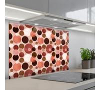 KitchenYeah© Splashback for kitchen 24"x35" / 60x90 cm self-adhesive Sink Splash Splatter Guard Splashbacks Walls Circles - Modern - Colorful