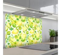 KitchenYeah© Splashback for kitchen 24"x35" / 60x90 cm self-adhesive Sink Splash Splatter Guard Splashbacks Walls Lemon - Yellow - Lime - Green