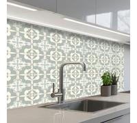 KitchenYeah© Splashback for kitchen 24"x39" / 60x100 cm self-adhesive Back Splashes Kitchens Splash Guard Decor Classic - Pastel - Flower accent