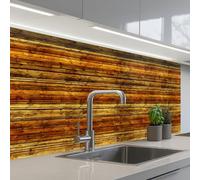 KitchenYeah© Splashback for kitchen 24"x39" / 60x100 cm self-adhesive Back Splashes Kitchens Splash Guard Decor Vintage - Wood - Patterns - Shelves