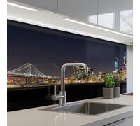 KitchenYeah© Splashback for kitchen 24"x39" / 60x100 cm self adhesive Sink Splash Splatter Guard Backsplash Decor Lighting - Sky - Skyscrapers - Skyline