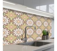 KitchenYeah© Splashback for kitchen 24"x39" / 60x100 cm self adhesive Sink Splash Splatter Guard Backsplash Decor Mandala - Bohemian - Patterns