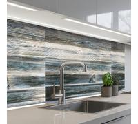 KitchenYeah© Splashback for kitchen 24"x39" / 60x100 cm self-adhesive Sink Splash Splatter Guard Splashbacks Walls Vintage - Pattern - Wood