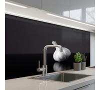 KitchenYeah© Splashback for kitchen 24"x39" / 60x100 cm self-adhesive Sink Splash Splatter Guard Splashbacks Walls Garlic - Black - White