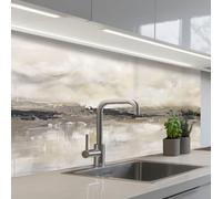 KitchenYeah© Splashback for kitchen 24"x39" / 60x100 cm self-adhesive Sink Splash Splatter Guard Splashbacks Walls Landscape - Horizon - Nature - Abstract - Neutral