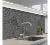 KitchenYeah© Splashback for kitchen 24"x39" / 60x100 cm self-adhesive Wall Protector Decor Panels Cooker Backsplash Design - Bohemian - Sunflower