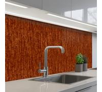 KitchenYeah© Splashback for kitchen 24"x39" / 60x100 cm self-adhesive Wall Protector Splash Back Cooker Backsplash Red - Brown - Metal - Rust