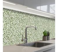 KitchenYeah© Splashback for kitchen 24"x59" / 60x150 cm self-adhesive Back Splashes Kitchens Splash Guard Decor Botanical - Branches - Green