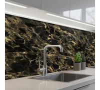 KitchenYeah© Splashback for kitchen 24"x59" / 60x150 cm self-adhesive Back Splashes Kitchens Splash Guard Decor Crystal - Gold - Black - Marble