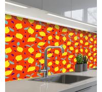 KitchenYeah© Splashback for kitchen 24"x59" / 60x150 cm self adhesive Sink Splash Splatter Guard Backsplash Decor Orange - Lemon - Yellow - Blue