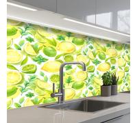KitchenYeah© Splashback for kitchen 24"x59" / 60x150 cm self-adhesive Sink Splash Splatter Guard Splashbacks Walls Lemon - Yellow - Lime - Green