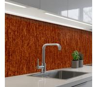 KitchenYeah© Splashback for kitchen 24"x59" / 60x150 cm self-adhesive Wall Protector Splash Back Cooker Backsplash Red - Brown - Metal - Rust