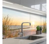 KitchenYeah© Splashback for kitchen 24"x79" / 60x200 cm self-adhesive Back Splashes Kitchens Splash Guard Decor Beach - Sun - Dune - Grass - Sand - Horizon