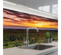 KitchenYeah© Splashback for kitchen 24"x79" / 60x200 cm self-adhesive Back Splashes Kitchens Splash Guard Decor Forest - Night - Sky - Horizon - Trees