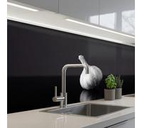 KitchenYeah© Splashback for kitchen 24"x79" / 60x200 cm self-adhesive Sink Splash Splatter Guard Splashbacks Walls Garlic - Black - White