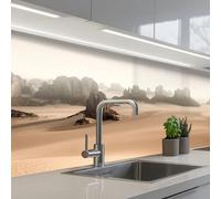KitchenYeah© Splashback for kitchen 24"x79" / 60x200 cm self-adhesive Sink Splash Splatter Guard Splashbacks Walls Desert - Rocks - Nature - Sand