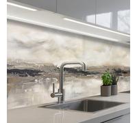 KitchenYeah© Splashback for kitchen 24"x79" / 60x200 cm self-adhesive Sink Splash Splatter Guard Splashbacks Walls Landscape - Horizon - Nature - Abstract - Neutral