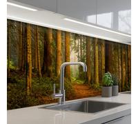 KitchenYeah© Splashback for kitchen 24"x98" / 60x250 cm self-adhesive Back Splashes Kitchens Splash Guard Decor Forest - Nature - Trees - Landscape - Leaves