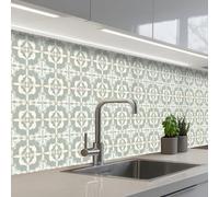 KitchenYeah© Splashback for kitchen 24"x98" / 60x250 cm self-adhesive Back Splashes Kitchens Splash Guard Decor Classic - Pastel - Flower accent