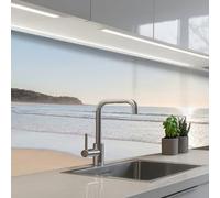 KitchenYeah© Splashback for kitchen 24"x98" / 60x250 cm self adhesive Sink Splash Splatter Guard Backsplash Decor Sea - Sun - Sand