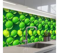 KitchenYeah© Splashback for kitchen 24"x98" / 60x250 cm self-adhesive Sink Splash Splatter Guard Splashbacks Walls Lime - Green - Water