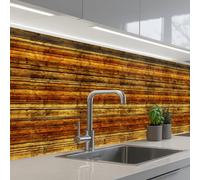 KitchenYeah© Splashback for kitchen 32"x118" / 80x300 cm self-adhesive Back Splashes Kitchens Splash Guard Decor Vintage - Wood - Patterns - Shelves