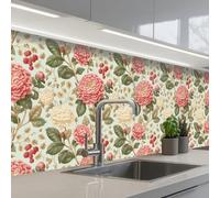 KitchenYeah© Splashback for kitchen 32"x118" / 80x300 cm self-adhesive Wall Protector Decor Panels Cooker Backsplash Classic - Botanical - Multicolored