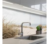 KitchenYeah© Splashback for kitchen 32"x118" / 80x300 cm self-adhesive Wall Protector Decor Panels Cooker Backsplash Clouds - Dune landscape - Sand