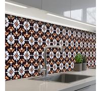 KitchenYeah© Splashback for kitchen 32"x197" / 80x500 cm self adhesive Sink Splash Splatter Guard Backsplash Decor traditional - Element - Colorful