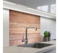 KitchenYeah© Splashback for kitchen 32"x32" / 80x80 cm self-adhesive Wall Protector Decor Panels Cooker Backsplash Oak - Planks - Patterns
