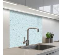 KitchenYeah© Splashback for kitchen 32"x32" / 80x80 cm self-adhesive Wall Protector Decor Panels Cooker Backsplash Terrazzo - Pattern - Colorful - Baby Blue