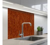 KitchenYeah© Splashback for kitchen 32"x32" / 80x80 cm self-adhesive Wall Protector Splash Back Cooker Backsplash Red - Brown - Metal - Rust