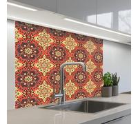 KitchenYeah© Splashback for kitchen 32"x39" / 80x100 cm self-adhesive Back Splashes Kitchens Splash Guard Decor Mandala - Flowers - Boho - Patterns