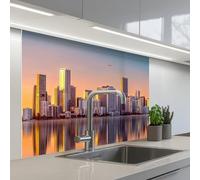 KitchenYeah© Splashback for kitchen 32"x39" / 80x100 cm self-adhesive Sink Splash Splatter Guard Splashbacks Walls Skyline - Buildings - Cities
