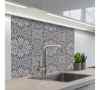 KitchenYeah© Splashback for kitchen 32"x39" / 80x100 cm self-adhesive Sink Splash Splatter Guard Splashbacks Walls Mandala - Flowers - Vintage - Patterns