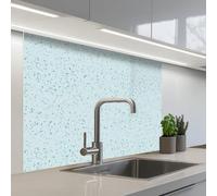 KitchenYeah© Splashback for kitchen 32"x39" / 80x100 cm self-adhesive Wall Protector Decor Panels Cooker Backsplash Terrazzo - Pattern - Colorful - Baby Blue
